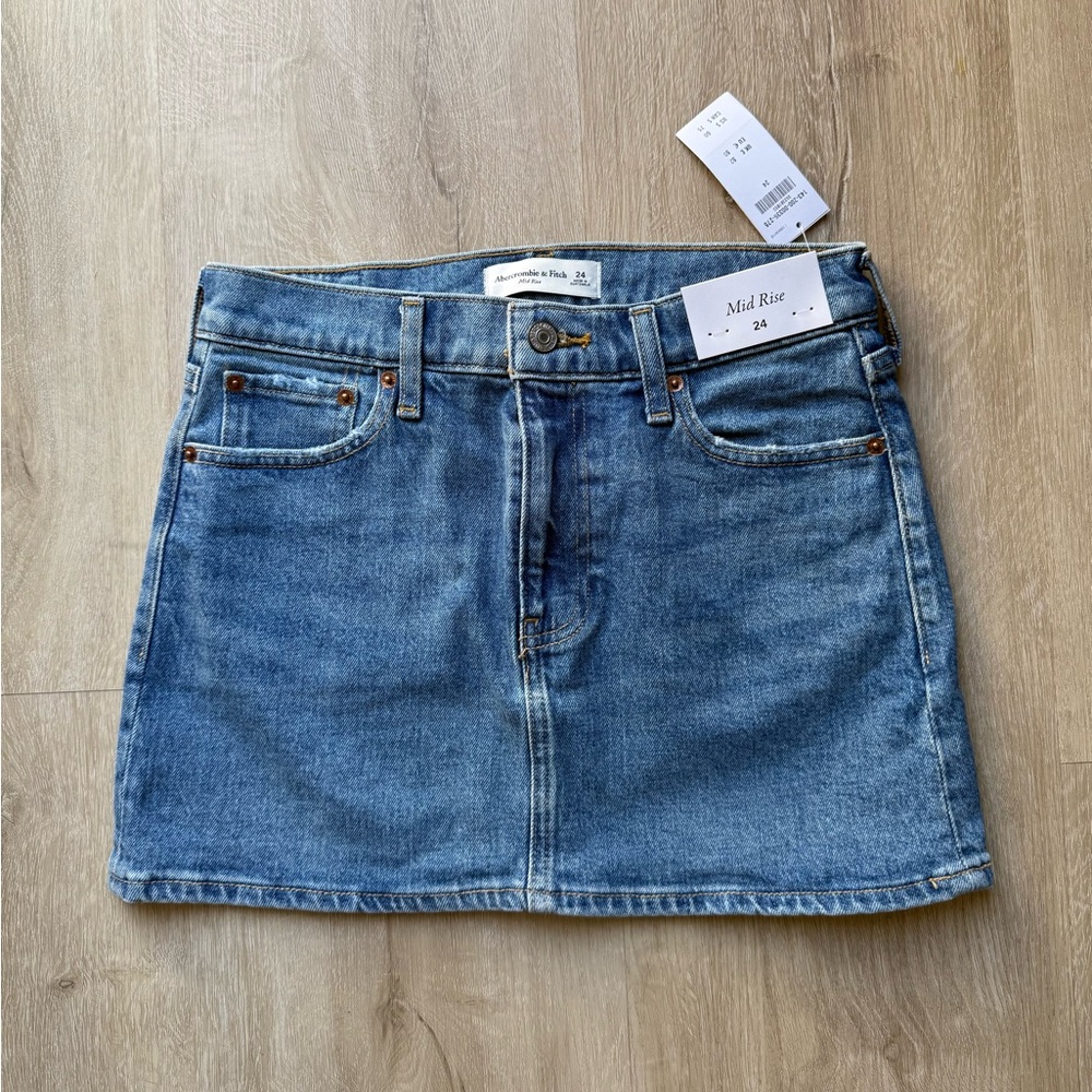 Abercrombie & Fitch Blue Denim Mini Skirt